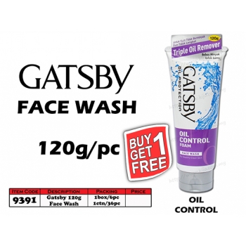 9391 Gatsby Face Wash 120g - Oil Control- Buy1Get1free